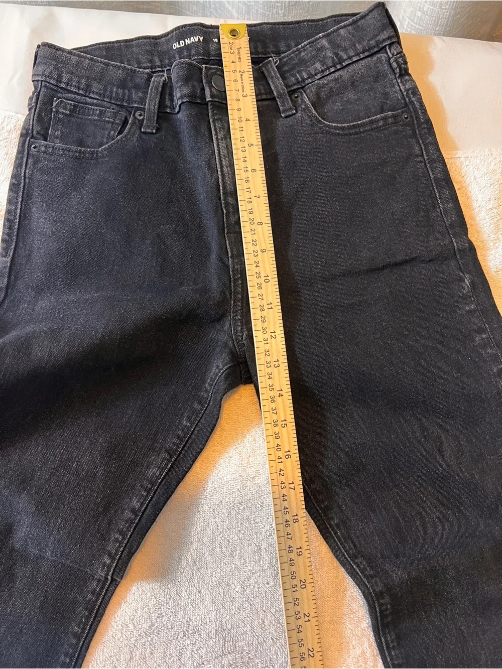 Old Navy Boys Black Straight Jeans - Classic Fit Size 18